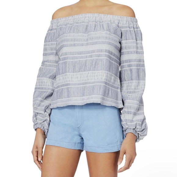 INTERMIX Tops - Intermix Arielle Embroidered Off the Shoulder Top